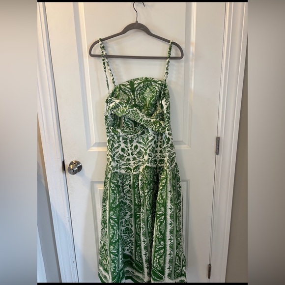 NWT FARM Rio Green Patterned Dress - Picture 3 of 4